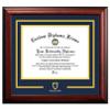 Campus Images Murray State University Diploma Frame 11 x 14  Satin Mahogany with Printed Murray State Racer Logo  Navy & Amber Mats  Official Graduation Certificate Display view 1