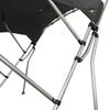 Oceansouth Breakwater Sportz Bimini Top  4ft with Rear Support Poles, Waterproof Includes Storage Boot (Black, 51"-59") fishing bows sun shade boat waterproof cover boot storage bow pole covers beach view 2