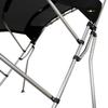 Oceansouth Breakwater Sportz Bimini Top  4ft with Rear Support Poles, Waterproof Includes Storage Boot (Black, 51"-59") fishing bows sun shade boat waterproof cover boot storage bow pole covers beach view 4
