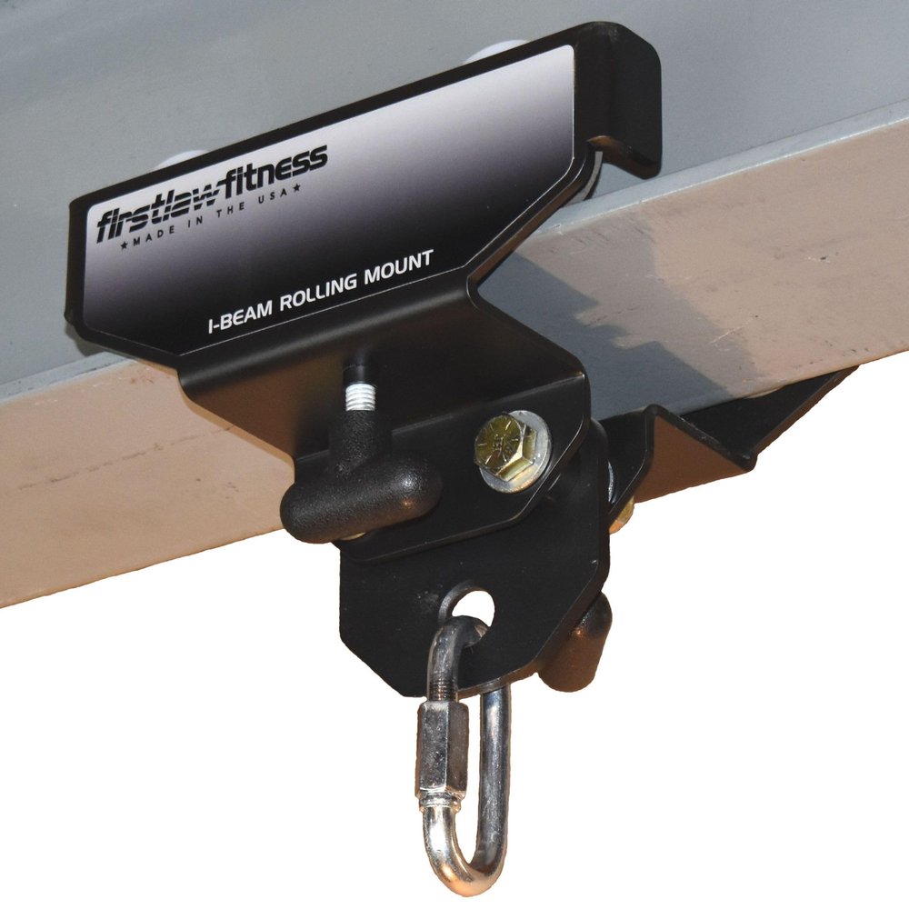 Firstlaw Fitness I-Beam Rolling Punching Bag Mount - Black Stickers (Sized for 9.75" Wide I-Beam)