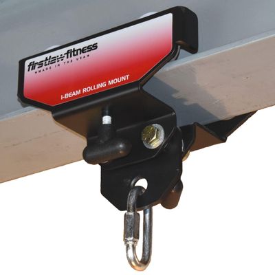 Firstlaw Fitness I-Beam Rolling Punching Bag Mount - Red Stickers (Sized for 9.0" Wide I-Beam)
