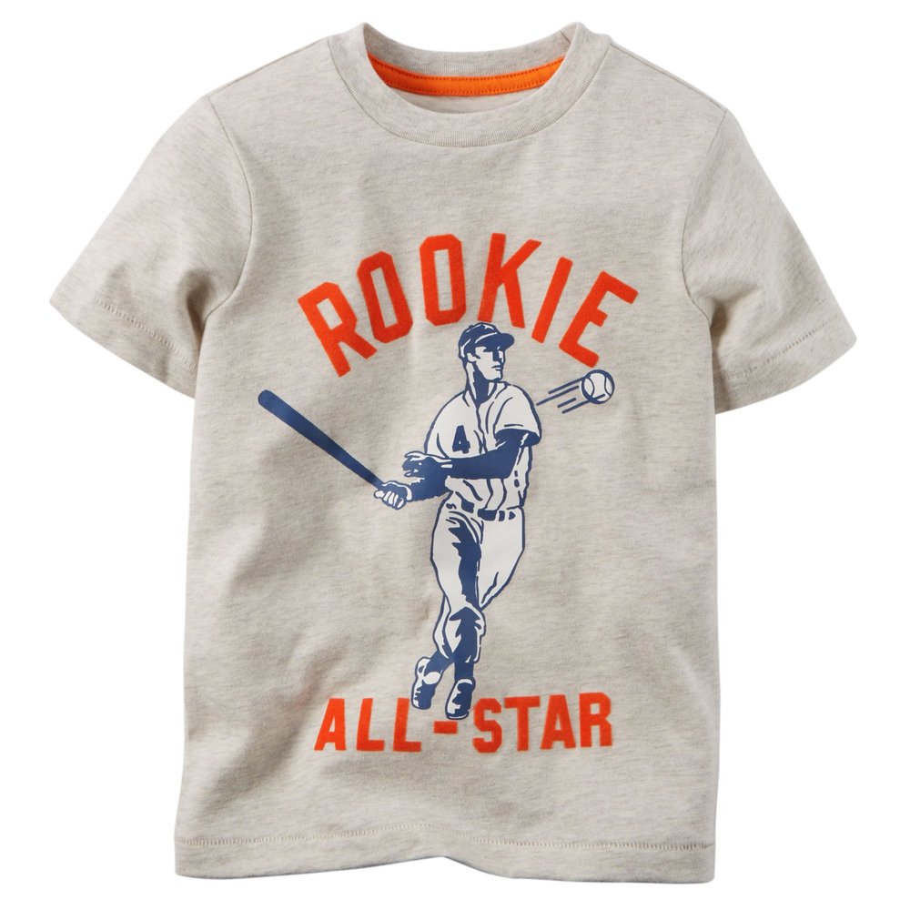 Carter's Boy's All-Star Tee, Grey, 9m