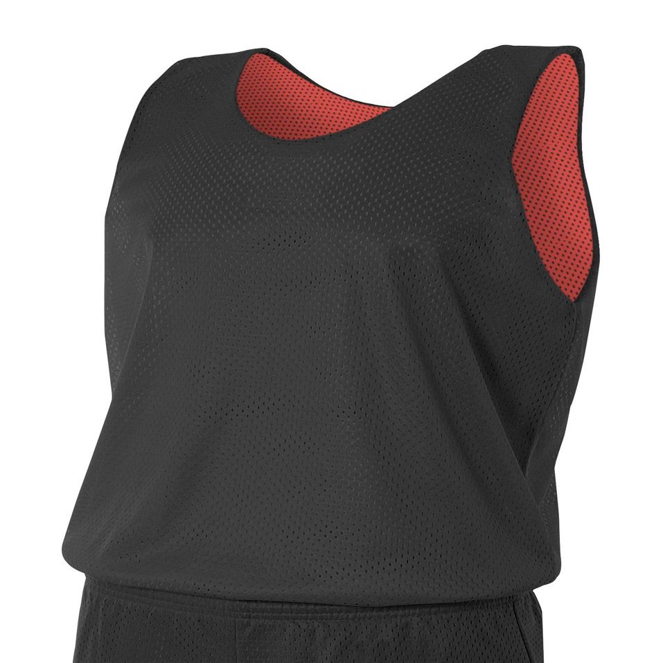 A4 N2206-BKR Reversible Mesh Tank Top, Medium, Black/Red