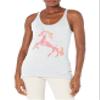 Lost Gods Sparklecorn Women's Racerback Tank Top, White Heather, X-Large view 1