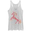 Lost Gods Sparklecorn Women's Racerback Tank Top, White Heather, X-Large view 2