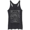 LOST GODS Women's Geometric Celestial Daisy Racerback Tank Top - Black Heather - Small view 2
