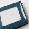 Slip-On Pass Coin Case, Noir, Leather, Light Blue NSL-3202 view 4