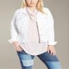 Jessica Simpson Women's Pixie Classic Feminine Fit Crop Jean Jacket view 2