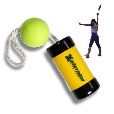 The Original Xelerator Fastpitch Softball Pitching Trainer - 12 Inch Foam Ball, Improve Speed & Accuracy, Reduce Training Time, No Catcher Needed - Made in USA