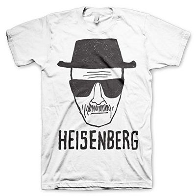 Breaking Bad Officially Licensed Heisenberg Sketch T-Shirt (White), Medium