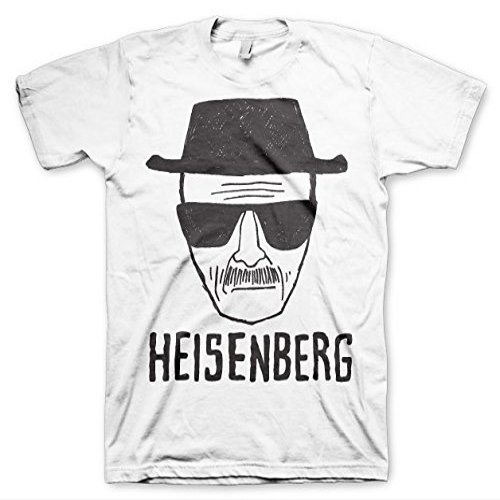 Breaking Bad Officially Licensed Heisenberg Sketch T-Shirt (White), Medium