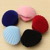 Pink Shell Shape Velvet Ring Earrings Pendant Gift Box Jewelry Case by 24/7 store view 1
