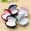 Pink Shell Shape Velvet Ring Earrings Pendant Gift Box Jewelry Case by 24/7 store view 2