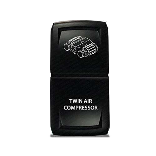 CH4x4 Rocker Switch V2 Twin Air Compressor Symbol - White LED