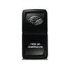 CH4x4 Rocker Switch V2 Twin Air Compressor Symbol - White LED view 1