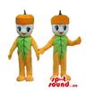 SPOTSOUND Pair of Cute Yellow Halloween Pumpkin Mascot US Costume view 1