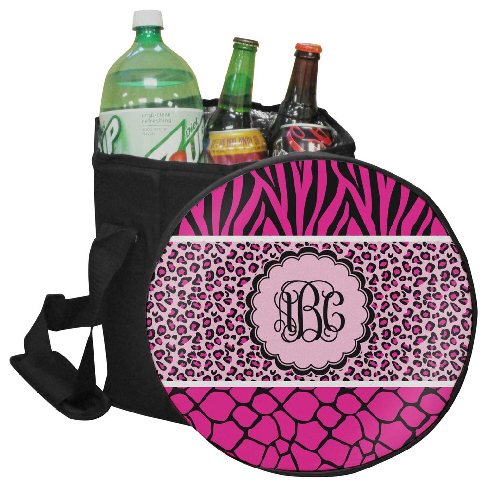 YouCustomizeIt Personalized Triple Animal Print Collapsible Cooler & Seat
