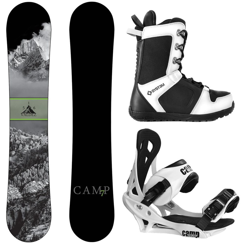 Package-Camp Seven Valdez CRC Snowboard-159 cm-Camp Seven Summit Bindings-System APX Snowboard Boots 13