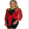 1920s Wedding Shawl, Metallic Sparkle Party Formal Shawls and Wraps for Evening Dresses Red Scarfs for Women view 4