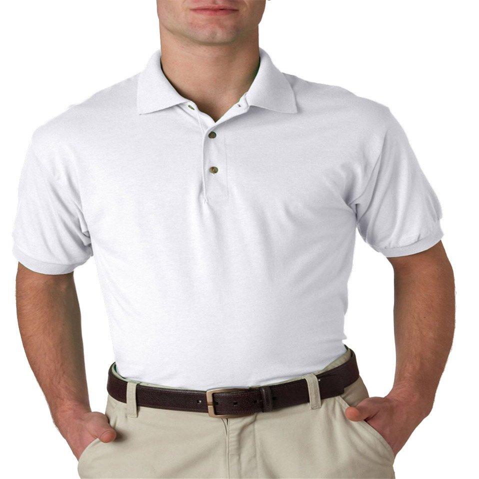 Gildan 5.6 oz. Ultra Blend 50/50 Jersey Polo, White, 3XL