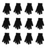 FOMANN Children Warm Magic Gloves Teens Winter Gloves Boys Girls Knit Gloves(7 to 16 years old) (Black) view 1