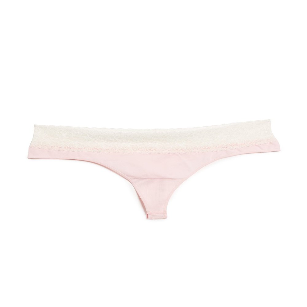 Rosie Pope Women's Seamless Thong W.lace, Blush, Small