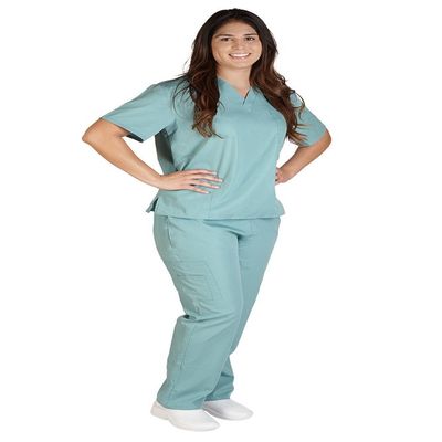 M&M SCRUBS Women Scrub Set Medical Scrub Top and Pants M Misty Green
