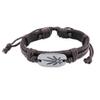 1 PCS Leather Wristband Strand Bracelet Fashion Wrap Bangle Ladies Men Women Jewellery QNW1014B Maple view 1