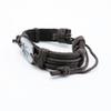 1 PCS Leather Wristband Strand Bracelet Fashion Wrap Bangle Ladies Men Women Jewellery QNW1014B Maple view 2