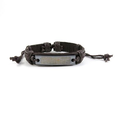 1 PCS Leather Wristband Strand Bracelet Fashion Wrap Bangle Ladies Men Women Jewellery QNW1026 Strip Cross Letters