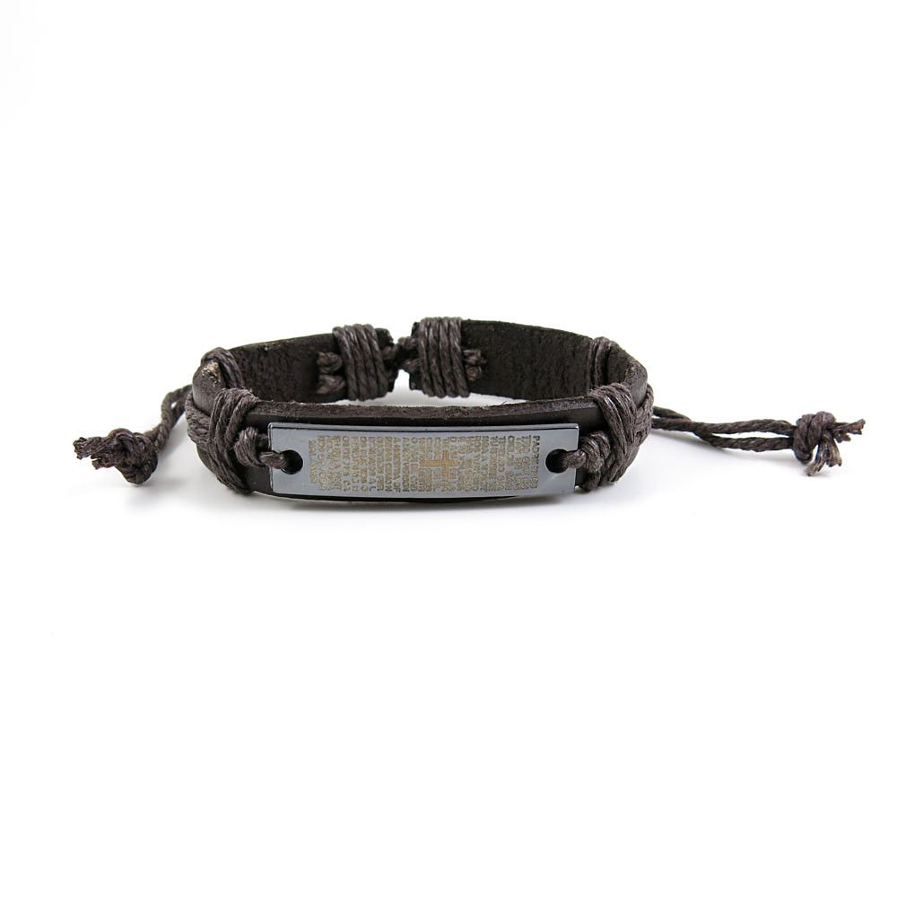 1 PCS Leather Wristband Strand Bracelet Fashion Wrap Bangle Ladies Men Women Jewellery QNW1026 Strip Cross Letters