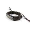 1 PCS Leather Wristband Strand Bracelet Fashion Wrap Bangle Ladies Men Women Jewellery QNW1026 Strip Cross Letters view 2