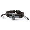 1 PCS Leather Wristband Strand Bracelet Fashion Wrap Bangle Ladies Men Women Jewellery QNW1035 Cross view 1