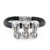 1 PCS Leather Wristband Strand Bracelet Fashion Wrap Bangle Ladies Men Women Jewellery QNW6070 Cobras view 1