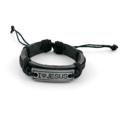 1 PCS Leather Wristband Strand Bracelet Fashion Wrap Bangle Ladies Men Women Jewellery QNW1069 Inscription Strip
