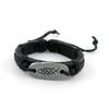 1 PCS Leather Wristband Strand Bracelet Fashion Wrap Bangle Ladies Men Women Jewellery QNW1076B Fish Bone view 1