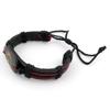 1 PCS Leather Wristband Strand Bracelet Fashion Wrap Bangle Ladies Men Women Jewellery QNW3024 Peacock Sign view 2