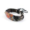 1 PCS Leather Wristband Strand Bracelet Fashion Wrap Bangle Ladies Men Women Jewellery QNW4013 Lover Heart Strip view 2