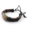 1 PCS Leather Wristband Strand Bracelet Fashion Wrap Bangle Ladies Men Women Jewellery QNW4029 Butterfly Peace Sign view 2