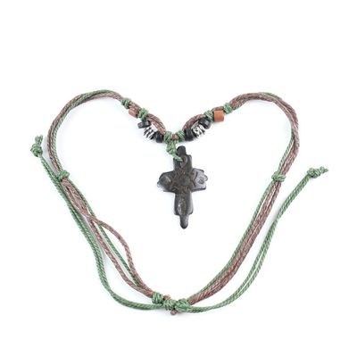 1 PCS Leather Necklace Collier QNN2004 Cross Bone Fashion Neck Lace Jewellery Pendant Collar Sweater Long Chain Bib Retro