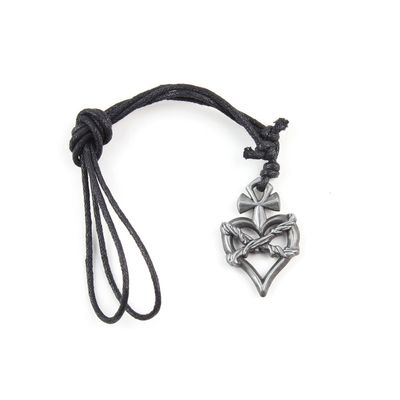 1 PCS Leather Necklace Collier QNN7010 Peach Heart Fashion Neck Lace Jewellery Pendant Collar Sweater Long Chain Bib Retro