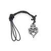 1 PCS Leather Necklace Collier QNN7010 Peach Heart Fashion Neck Lace Jewellery Pendant Collar Sweater Long Chain Bib Retro view 1