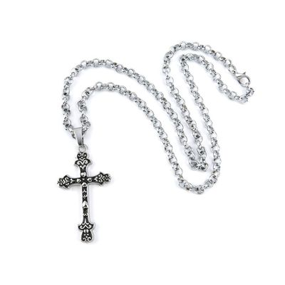 2 PCS Leather Necklace Collier QNN7019 Carving Cross Fashion Neck Lace Jewellery Pendant Collar Sweater Long Chain Bib Retro