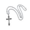 2 PCS Leather Necklace Collier QNN7019 Carving Cross Fashion Neck Lace Jewellery Pendant Collar Sweater Long Chain Bib Retro view 1