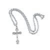 2 PCS Leather Necklace Collier QNN7019 Carving Cross Fashion Neck Lace Jewellery Pendant Collar Sweater Long Chain Bib Retro view 2