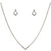 topwholesalejewel Wedding Jewelry Set Aurora Borealis Baguette Necklace Earrings Set view 1