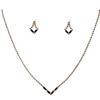 topwholesalejewel Silver Jet Baguette Set view 1