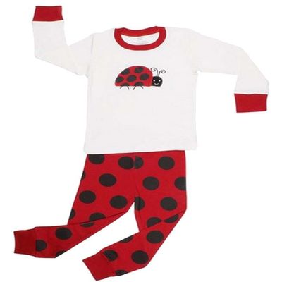 Babygp "Ladybug Little Girls 2 Piece Pajama 100% Cotton(Size:6 months-12 Years) (7 Toddler(Years), red)