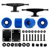 VJ Skateboard Truck and Wheel, 5.0 Skateboard Trucks (Black) w/Skateboard Cruiser Wheel 60mm, Skateboard Bearings, Skateboard Screws, Skateboard Riser Pads (Blue) view 1