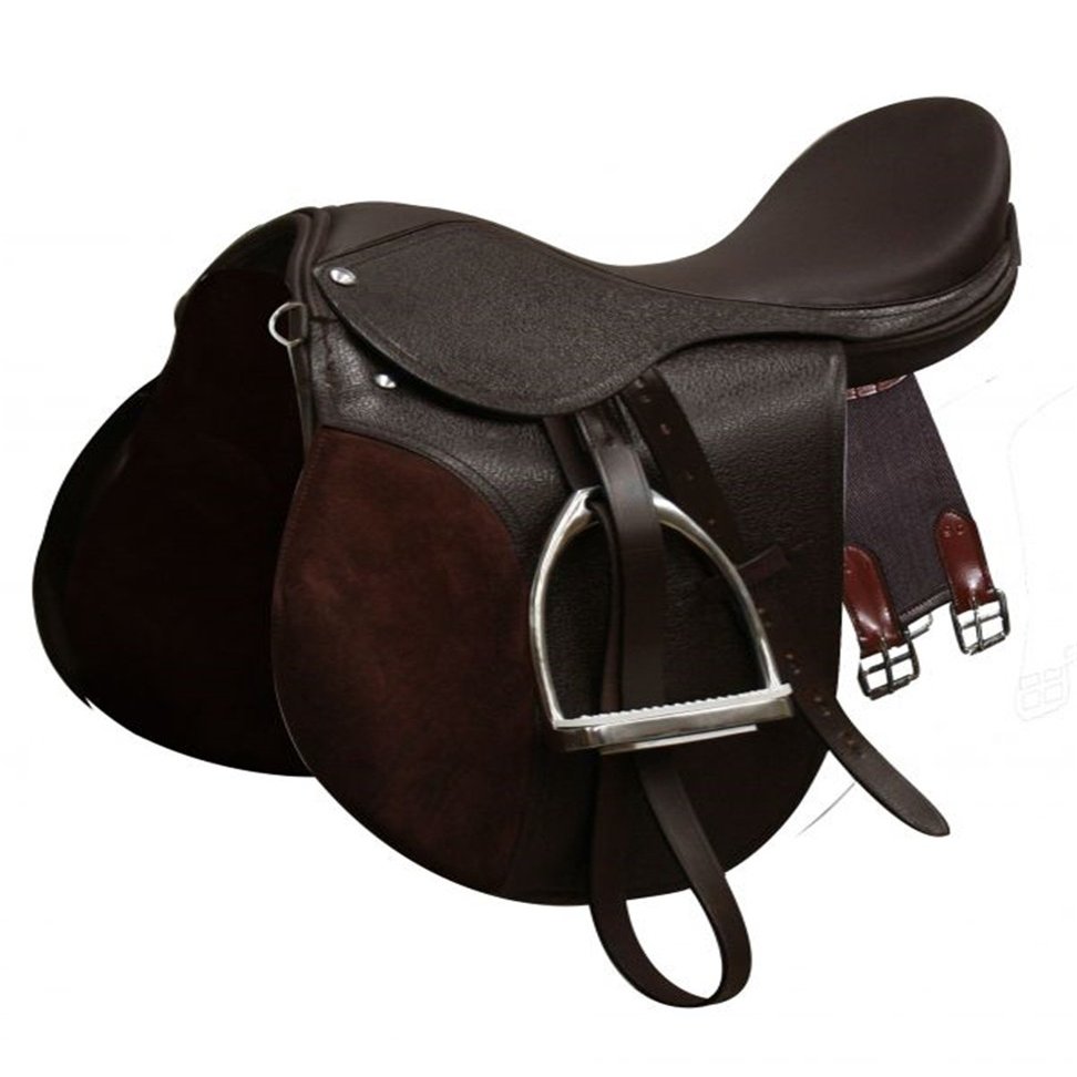 14",15",16",17",18" All-Purpose English Style Saddle. (Brown, 16")